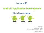 Android Application Development Lecture 13