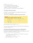 Sections 2.1, 2.2, 2.3, 2.4 2.1 The Addition Property of Equality 2.2