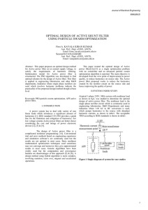 optimal design of active shunt filter using particle swarm optimization