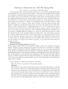 Solutions to Homework #4, AST 203, Spring 2012