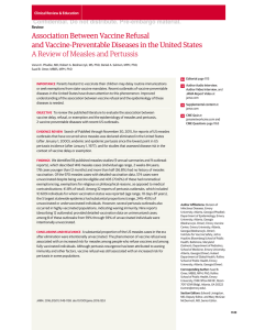 Association Between Vaccine Refusal and Vaccine
