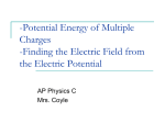 3 Potential Energy of Multiple Charges and Finding E from V