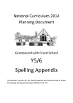 Year 5-6 Spelling Appendix