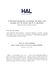 A historical perspective on learning: the legacy and - Hal-SHS