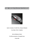 the swiss watch cluster - Institute For Strategy And Competitiveness