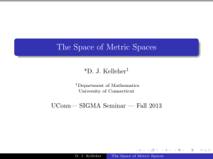 The Space of Metric Spaces