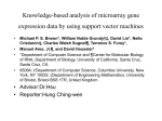 Knowledge-based analysis of microarray gene expression data by