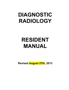 The Diagnostic Radiology Report - Faculty of Medicine