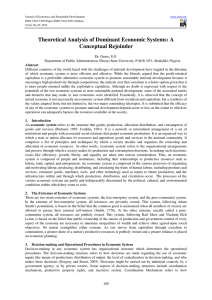 Theoretical Analysis of Dominant Economic Systems: A Conceptual