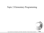 Chapter 2 Primitive Data Type and Operations