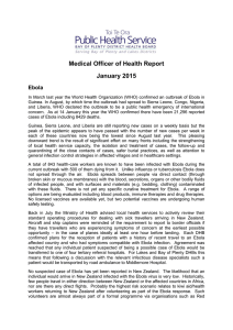 Medical Officer of Health Report January 2015