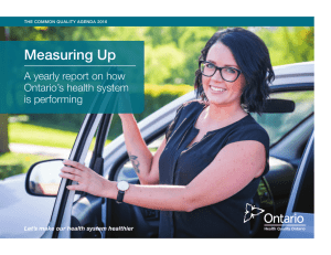 Measuring Up 2016 - Health Quality Ontario