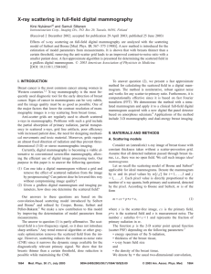 X-ray scattering in full-field digital mammography