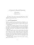A Criterion for Hausdorff Quotients