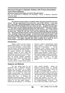 Hormonal Changes In Epileptic Children