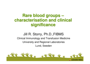 Rare blood groups - Seltene Blutgruppen