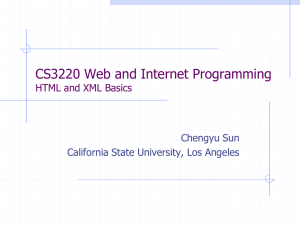 HTML and XML Basics - csns - California State University, Los