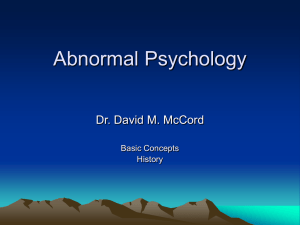 Abnormal Psychology