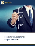 Predictive Marketing: Buyer`s Guide