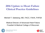 2016 Update to Heart Failure Clinical Practice Guidelines