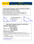 Right Triangle Trigonometry – Georgia Performance Standards