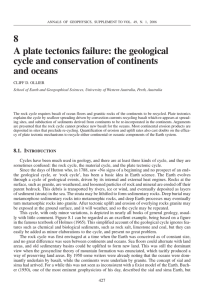 8 A plate tectonics failure: the geological cycle and conservation of