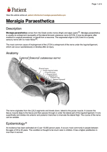 Meralgia Paraesthetica