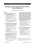 Management of Congestive Heart Failure: Review Questions
