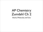 AP Chemistry Zumdahl Ch 2