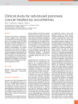 Clinical study for advanced pancreas cancer treated by oncothermia