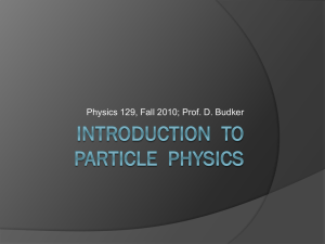 Introduction to particle physics