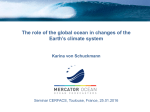 The role of the global ocean in changes of the Earth`s climate system
