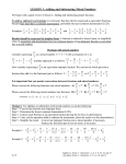 Adding and Subtracting Mixed Numbers