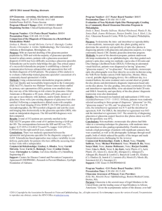 ARVO 2014 Annual Meeting Abstracts 419 Glaucoma