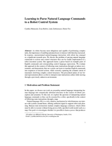 Learning to Parse Natural Language Commands to a