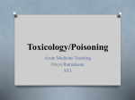 Toxicology teaching slides - Internal Medicine Teaching