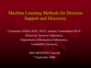Machine Learning Methods for Decision Support