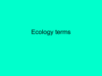 Ecology terms