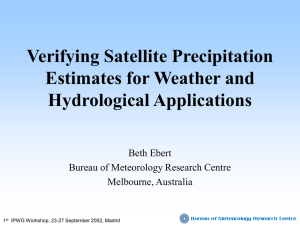 Verifying satellite precipitation estimates for weather - ISAC