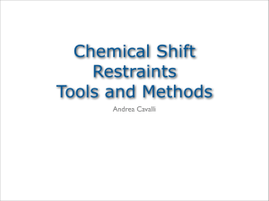 Chemical Shift Restraints Tools and Methods