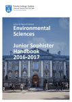 Junior Sophister Course Handbook 2016-2017