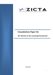 Consultation Paper On The Review of the Licensing