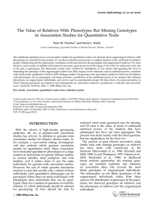 The value of relatives with phenotypes but missing genotypes in