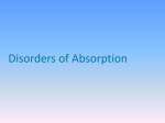 Disorders of Absorption: Introduction