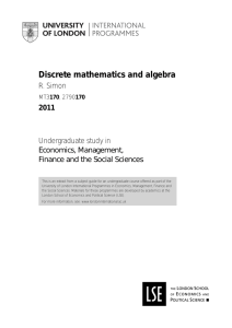 Discrete mathematics and algebra