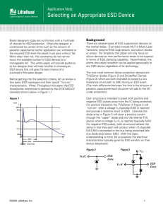 Littelfuse Selecting an Appropriate ESD Device Application Note