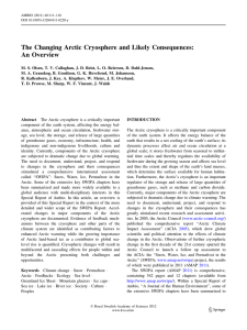The Changing Arctic Cryosphere and Likely Consequences: An
