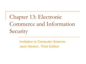 Electronic Commerce and Information Security