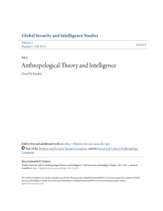 Anthropological Theory and Intelligence