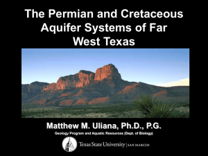 The Permian and Cretaceous Aquifer Systems of Far West Texas